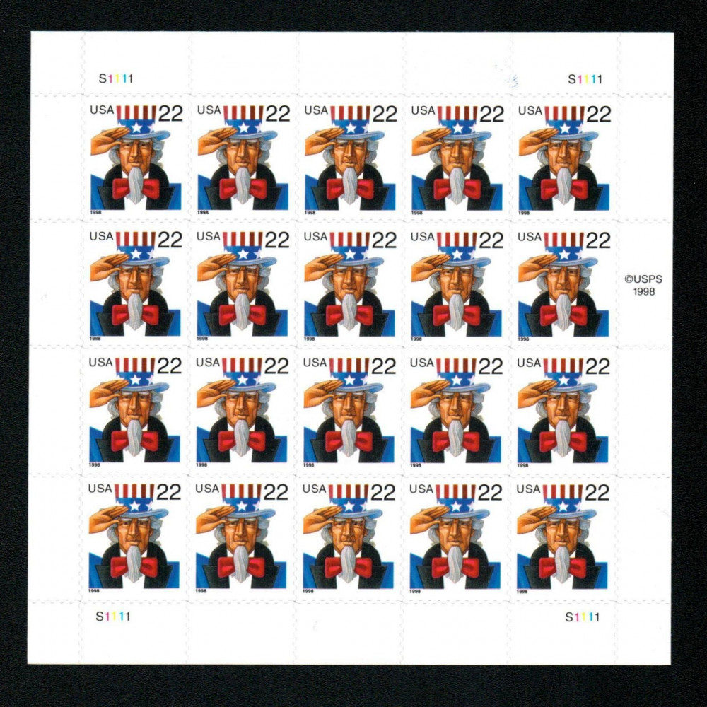 1998 US Uncle Sam Postage Stamps