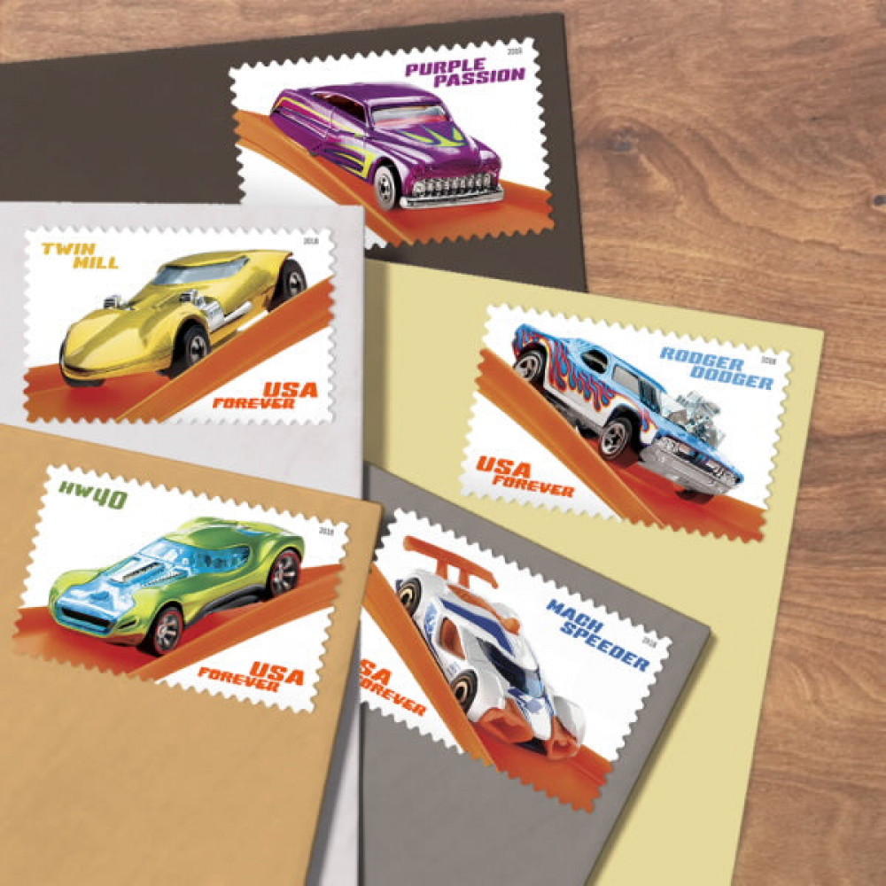 (2018) USPS Hot Wheels Stamps